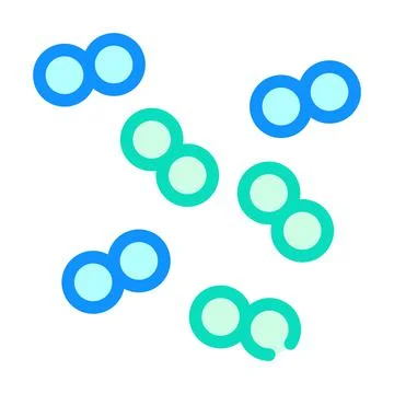 Pneumococcus infection color icon vector isolated illustration Stockillustratie