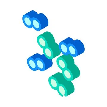 Pneumococcus infection isometric icon vector isolated illustration Stockillustratie