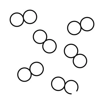 Pneumococcus infection line icon vector isolated illustration イラスト素材