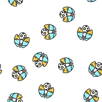 Pneumonia inflammation vector seamless pattern Stock Illustration
