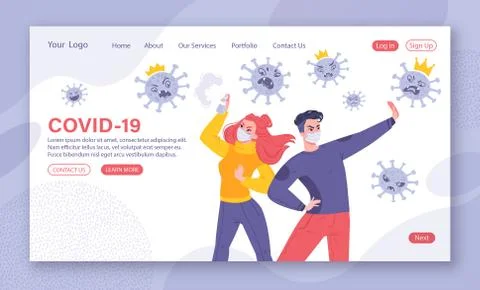 Pneumonia outbreak Stock Illustration