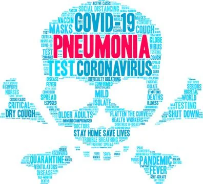Pneumonia Word Cloud Illustrazione stock