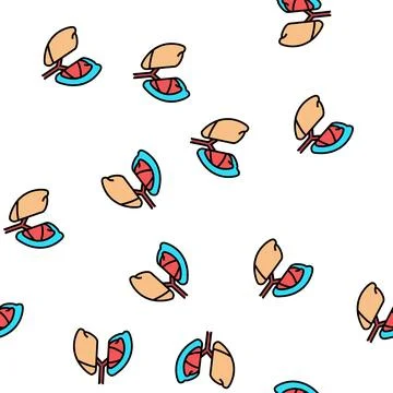 Pneumothorax disease vector seamless pattern Stock Illustration