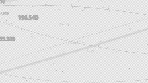 PNG Alpha Abstract Sci Fi HUD animation.Global connection.Numbers dots Stock Footage 245445703