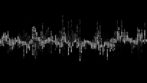PNG alpha Digital waveform equalizer HUD 3d illustration イラスト素材