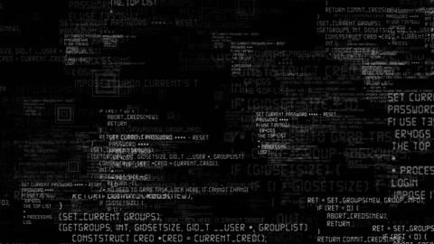 PNG Alpha. Looping infinite code text. Fly through digital code text. Video stock 89870108