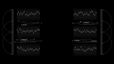 PNG Alpha technological HUD elements. Stock Footage 84723325