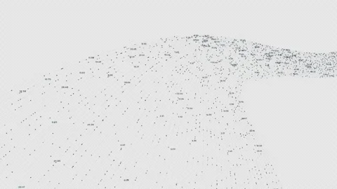 PNG Alpha.Abstract digital dot line particle data background connecting tec.. Stock Footage 243640448