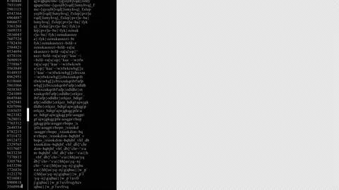 PNG Alpha.Abstract text code animation. Video stock 154595006