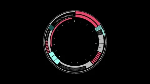 PNG Alpha.Circle HUD element. Stock Footage 78809166