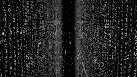 PNG Alpha.Falling down deep speed Looping technological HUD Background. Stock Footage 92376338