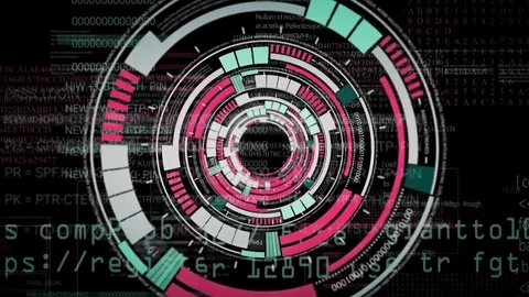 PNG Alpha.Futuristic Technological intro. Stock Footage 78810017