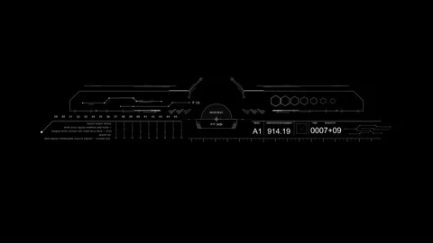 PNG Alpha.Headline HUD elements.HUD  Template. Stock Footage 96299499
