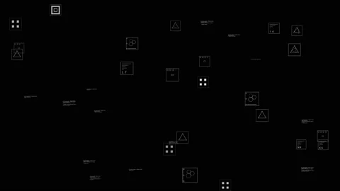 PNG Alpha.HUD Technological elements.Hud elements and code text background. Stock Footage 88077048