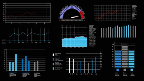 PNG Alpha.Infographic elements.HUD  Template. Video stock 97183768