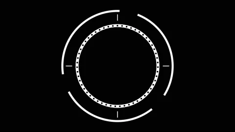 PNG Alpha.Looping 10 sec HUD circle animation. Stock Footage 129380491
