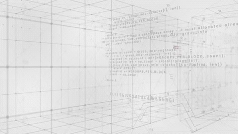 PNG Alpha.Looping technology HUD with abstract programming data code. Sci Fi Video stock 166806537