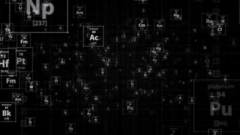PNG Alpha.Periodic Elements intro. Stock Footage 85253359