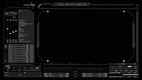 PNG Alpha.Seamless User Interface HUD template. Video stock 103141014