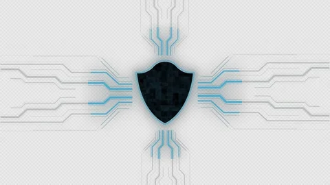 PNG Alpha.Security Shield composed of polygons.Data protection is a concept i Stock Footage 210059680