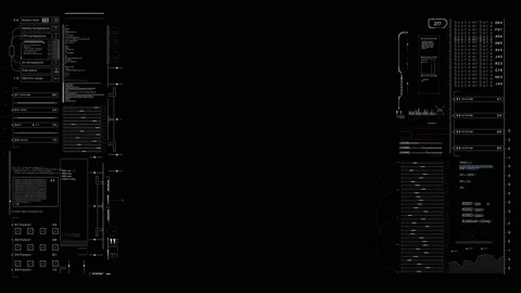 PNG alpha.Technological digital interface. Stock Footage 85517095