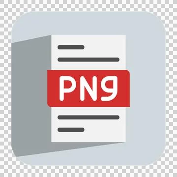 Png document flat icon. Comprehensive file icon design for various needs. 스톡 일러스트