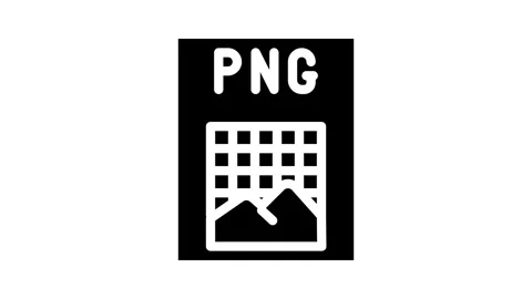 Png file format document glyph icon animation Stock Footage 326746671