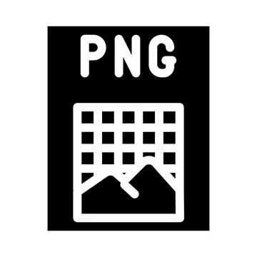 Png file format document glyph icon vector illustration Illustrazione stock