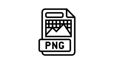 Png file format document line icon animation Stock Footage 326137043