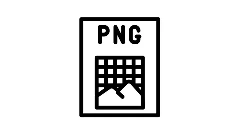 Png file format document line icon animation Stock Footage 326766311
