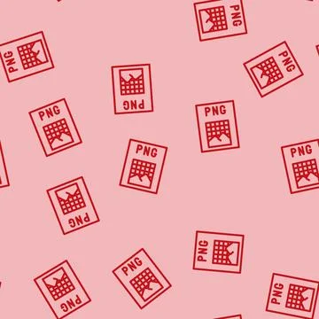 Png file format document line vector seamless pattern Illustrazione stock