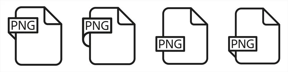 Png file format document type colored icon. Stock Illustration