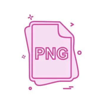 PNG file type icon design vector Illustrazione stock
