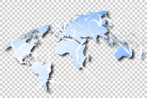 Png; Transparent. Connection orbits around the world. Global connection betwe イラスト素材