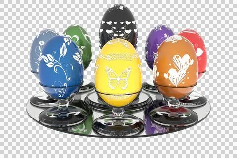 PNG. Transparent. Decorated Easter egg series. イラスト素材