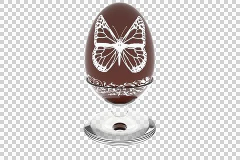 PNG. Transparent. Easter egg decorations on transparent background. 스톡 일러스트