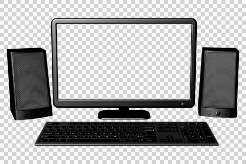 PNG. Transparent. pc. Computer. Desktops Stock Illustration