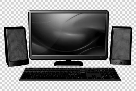 PNG. Transparent. pc. Computer. Desktops Stock Illustration