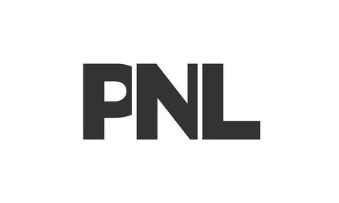 PNL logo design template with strong and modern bold text. Initial based ve.. Stock Illustration