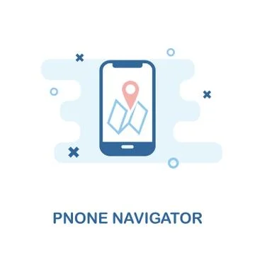 Pnone Navigator icon. Simple element illustration. Pnone Navigator pixel perfect Stock Illustration