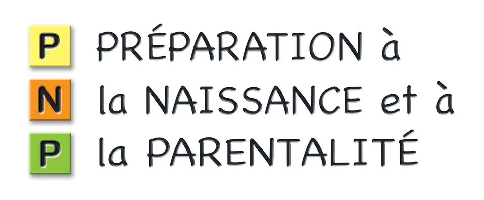 PNP initials in colored 3d cubes with meaning in french language Stock Illustration