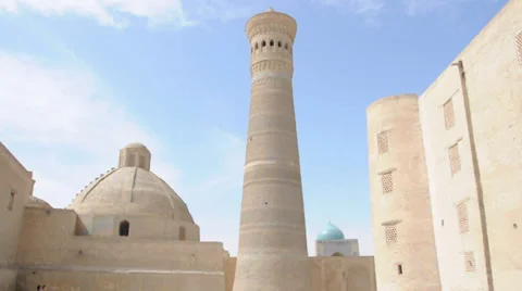 Po-i-Kalyan architectural complex. Bukhara, Uzbekistan 스톡 동영상 33653014