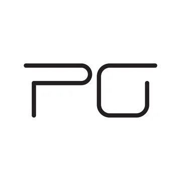 Po initial letter vector logo icon Ilustração Stock