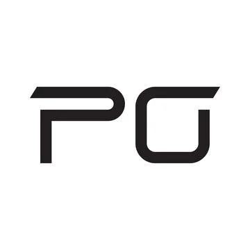 Po initial letter vector logo icon Illustrazione stock