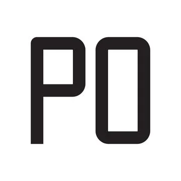 Po initial letter vector logo icon Stock Illustration