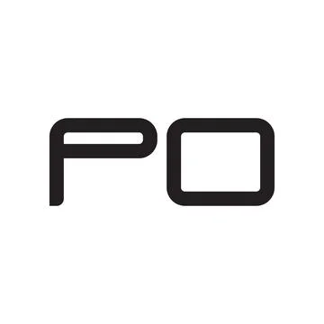 Po initial letter vector logo icon Ilustração Stock