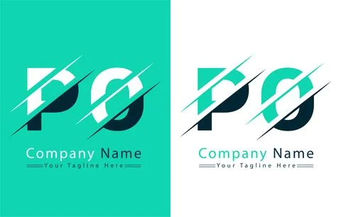 PO Letter Logo Vector Design Template Elements 库存插图