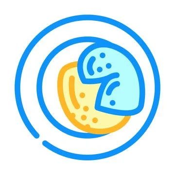 Poached egg color icon vector illustration Stock Illustration