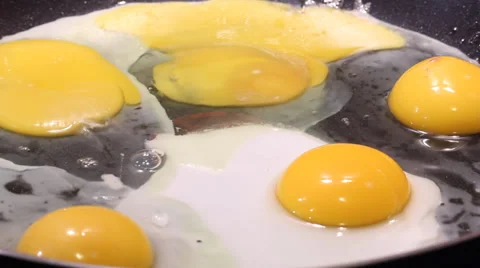Poached egg. Fried Egg Stock Footage 34361335