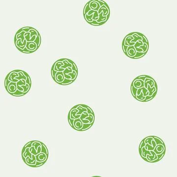 Poached egg glyph seamless pattern Stock Illustration